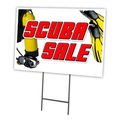 Signmission Scuba Sale Yard Sign & Stake outdoor plastic coroplast window, C-1216 Scuba Sale C-1216 Scuba Sale